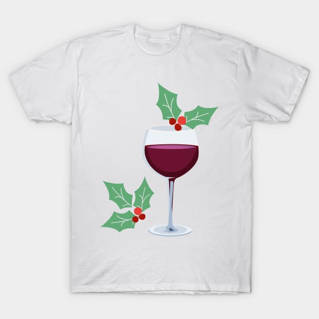 Wine Glass T-Shirt by SWON Design